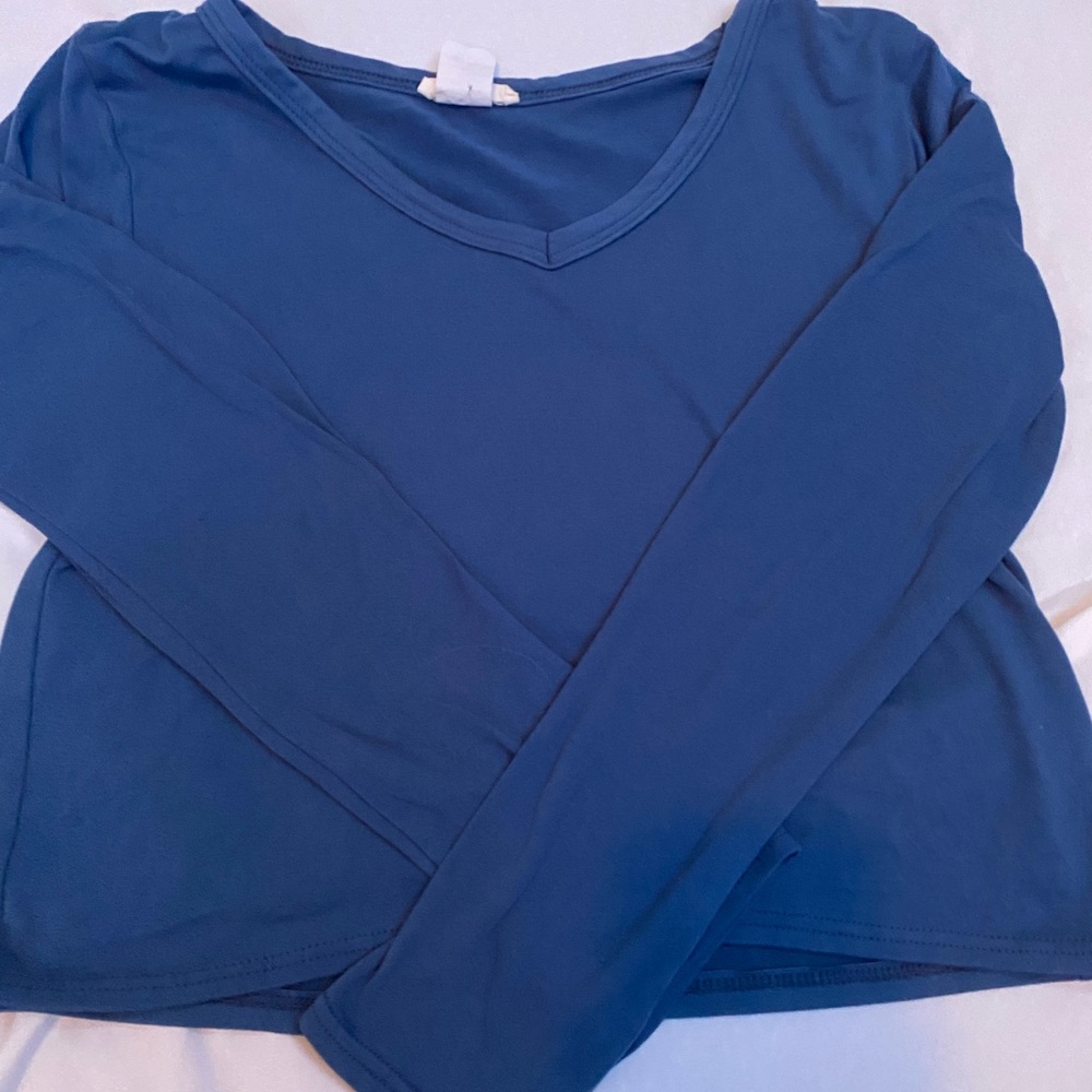 Long sleeve blue shirt!
